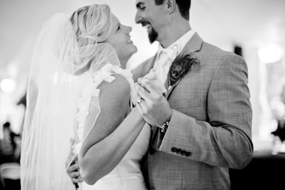 A man and woman dancing together in front of the camera.